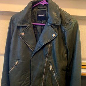 forest green leather jacket